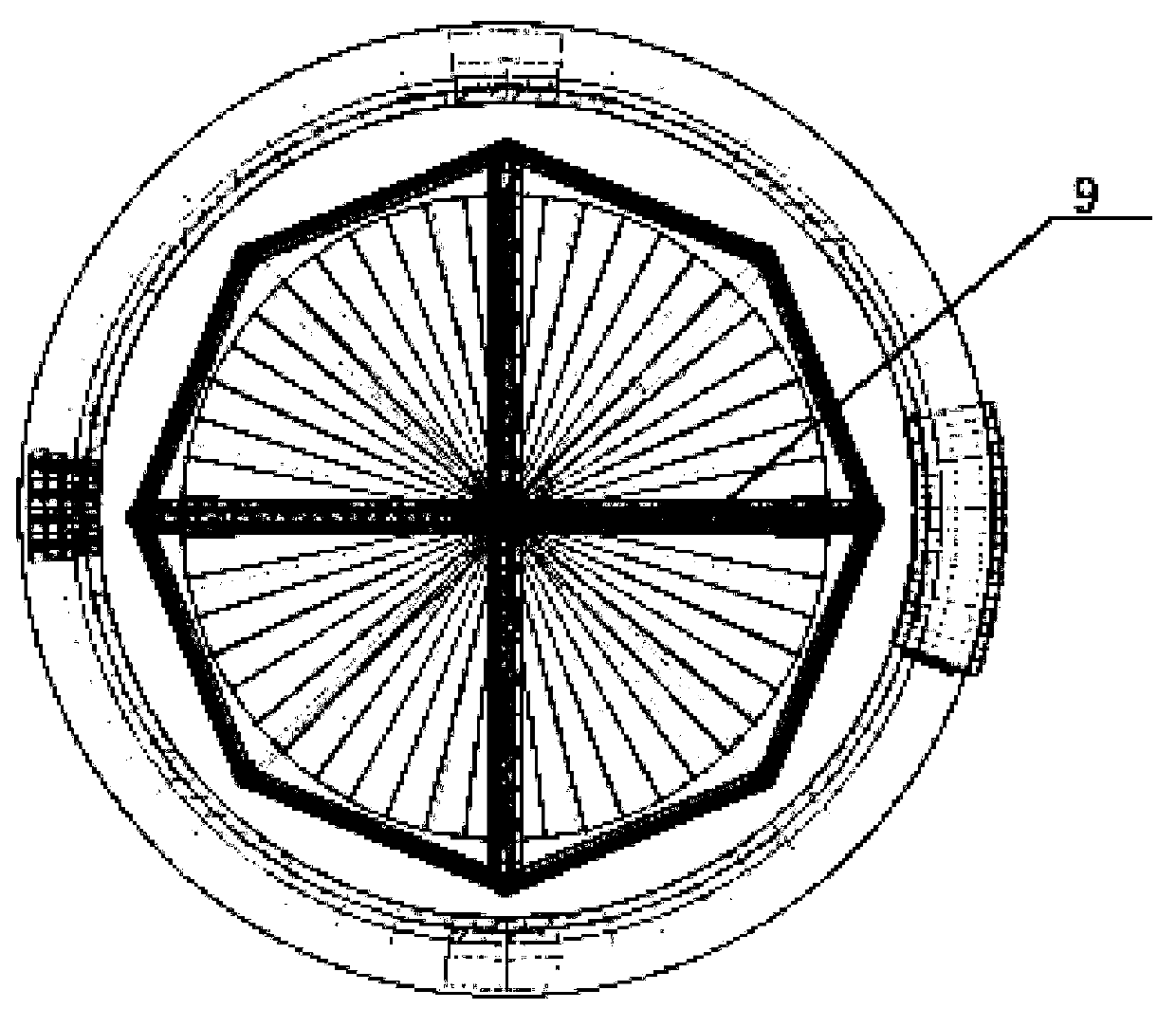 Cylinder floating type module and cylindrical floating type fishery of self-lifting net cage