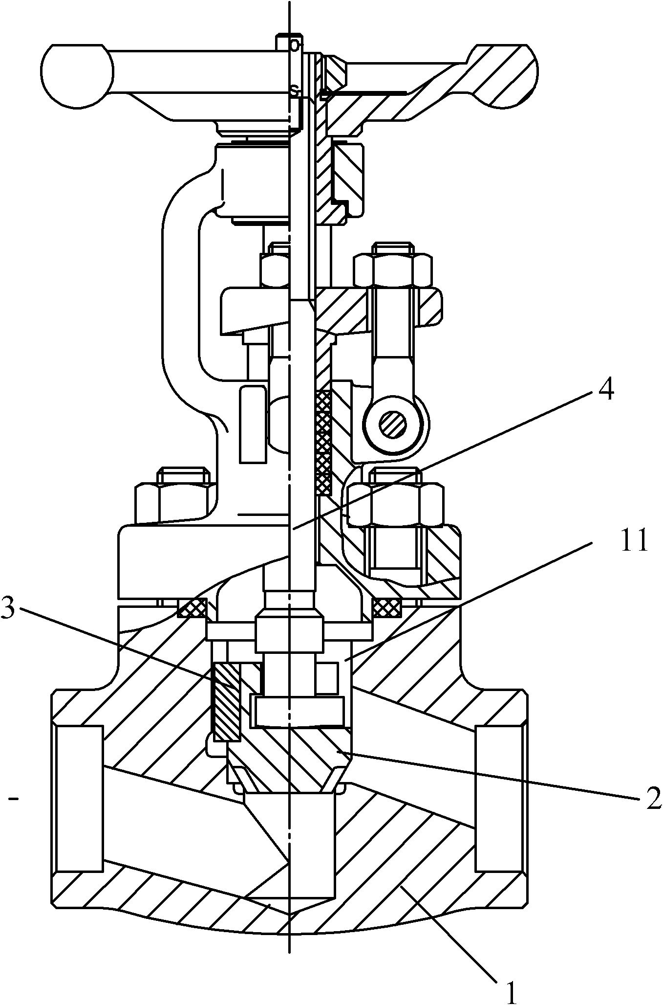 Anti-rotation structure for stop valve