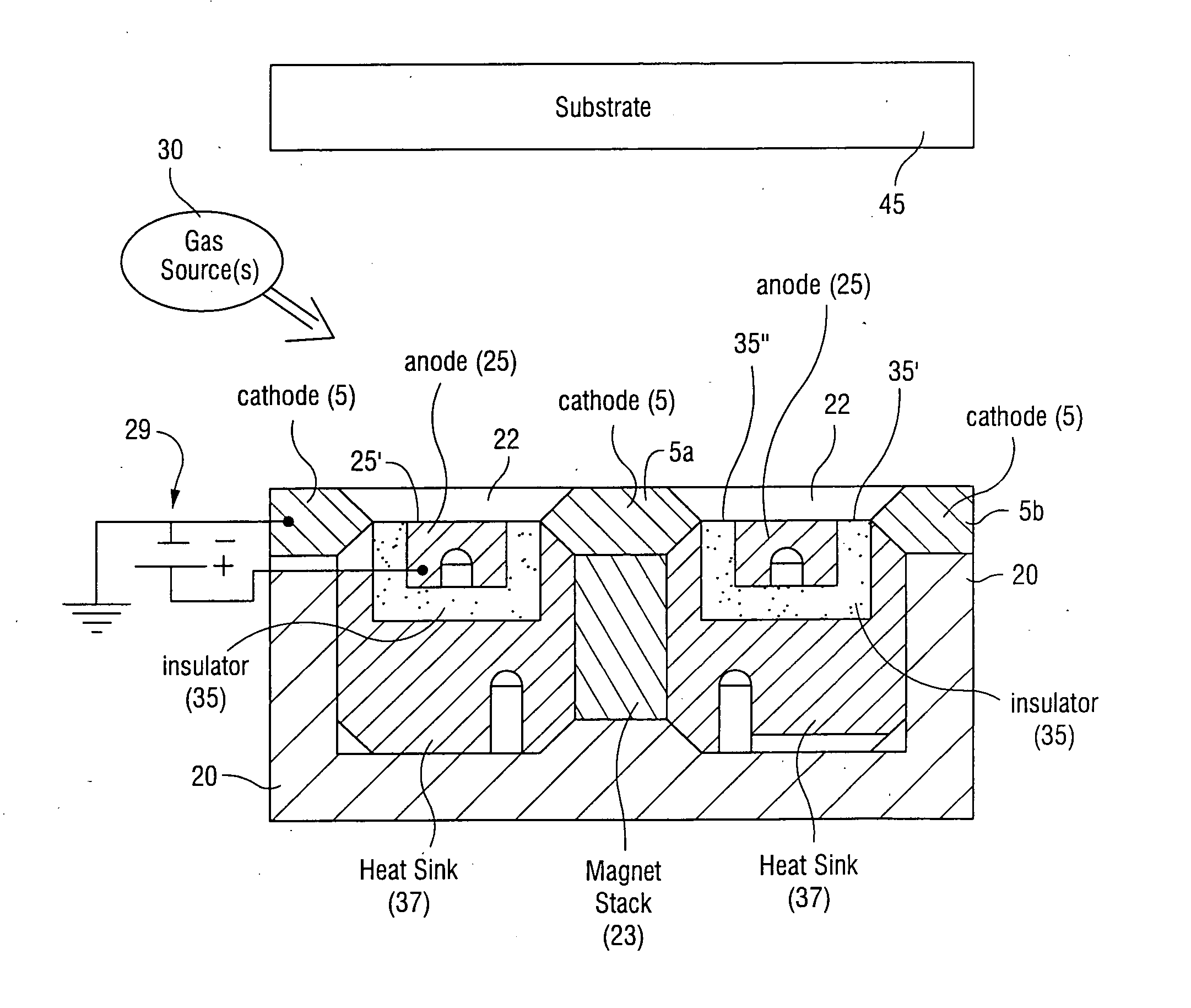 Ion source with substantially planar design