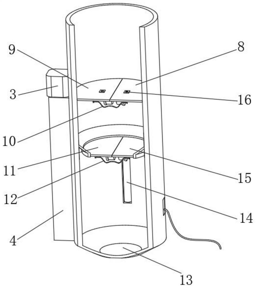 Anti-blocking dust restraining device for limestone powder blanking