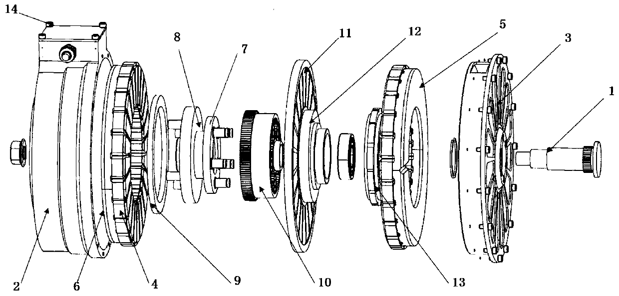 Axial magnetic field hub motor assembly