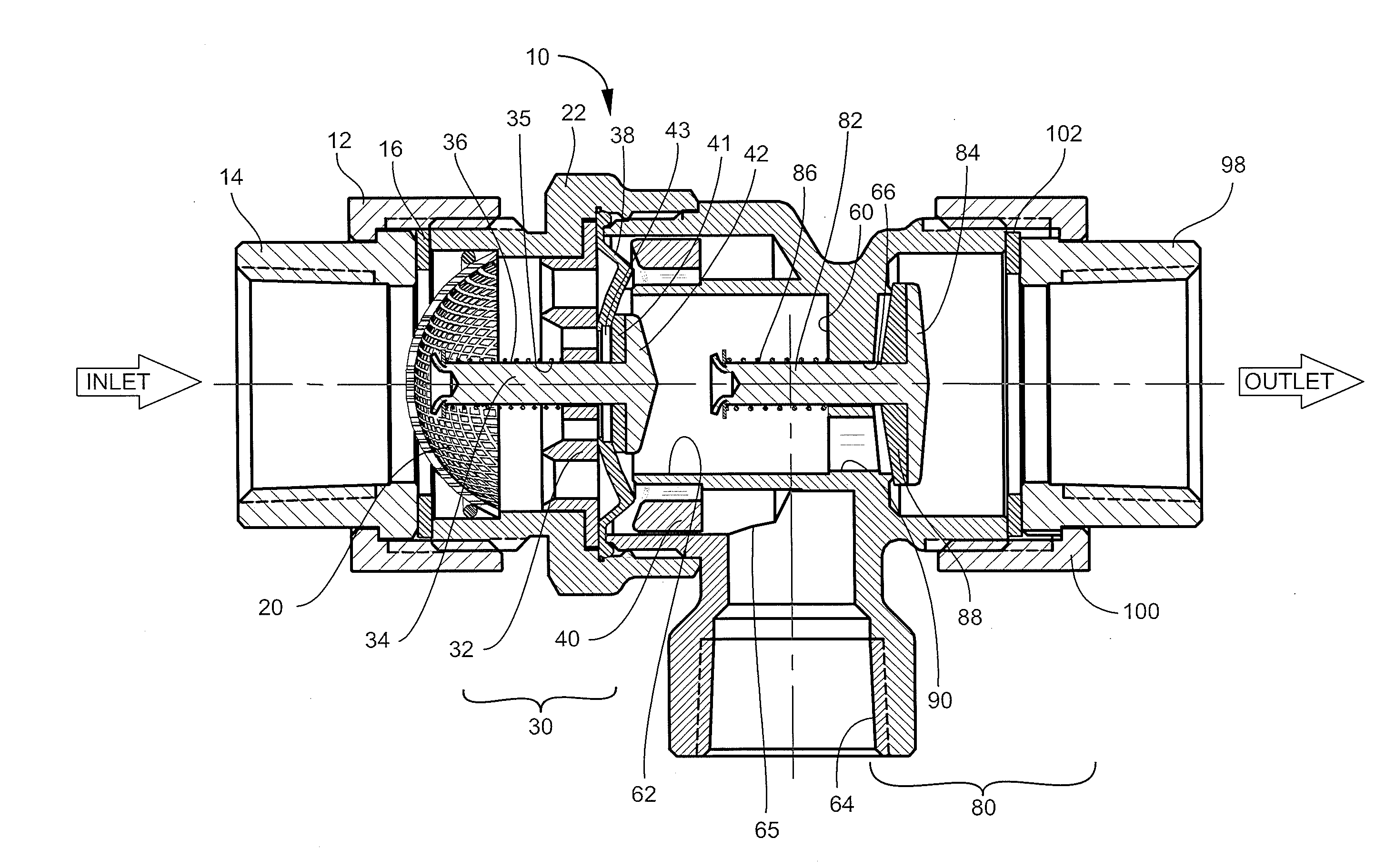 Dual check backflow preventer