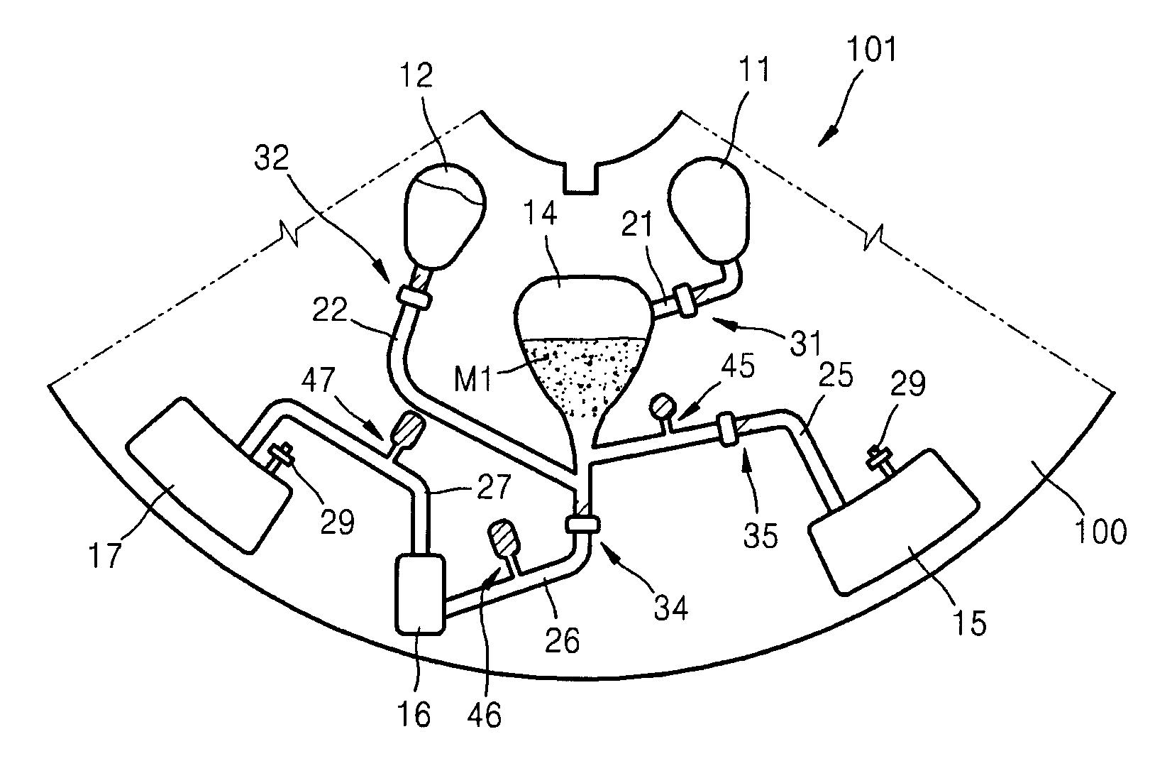 Centrifugal force-based microfluidic device for nucleic acid extraction and microfluidic system including the microfluidic device