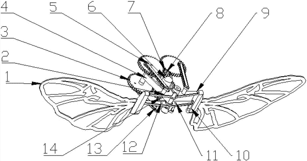 Multilayer micro bionics flapping aerocraft