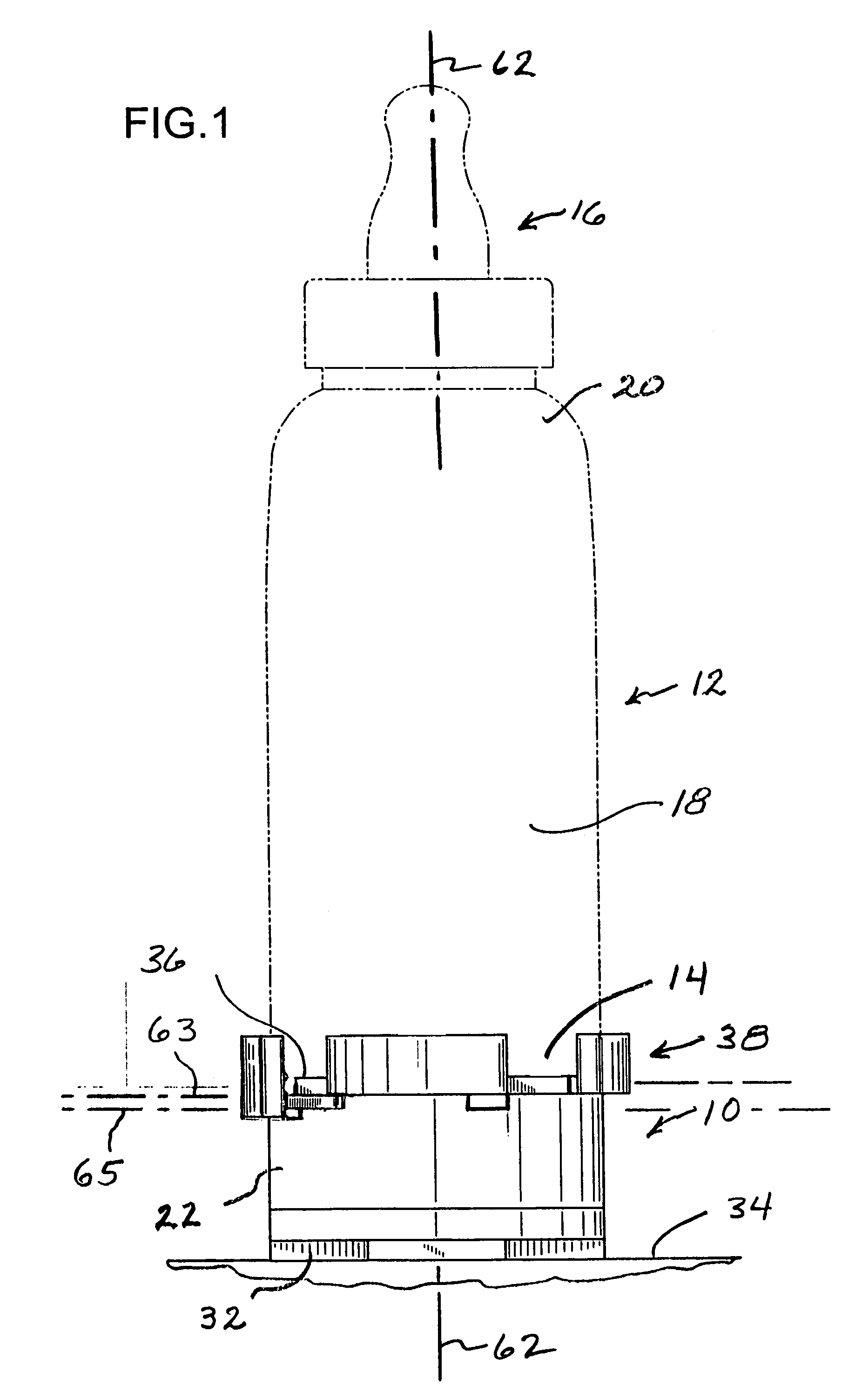 Detachable musical base for baby bottle