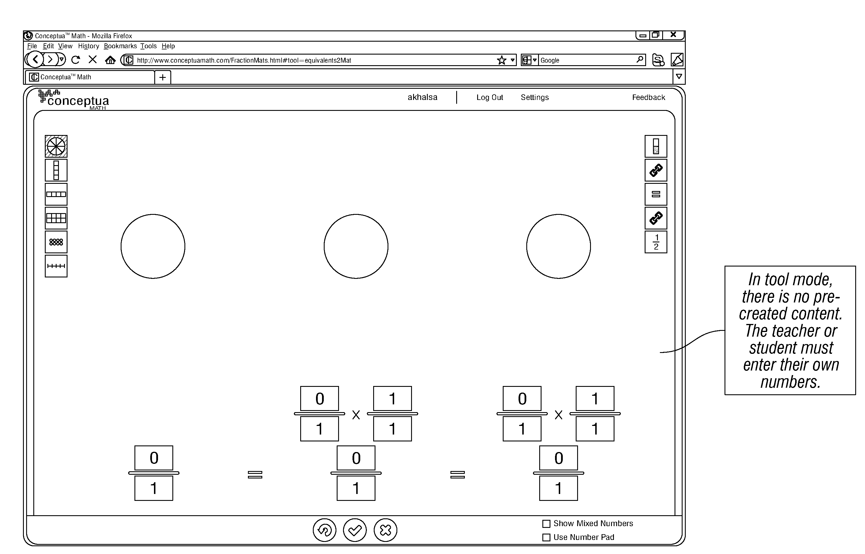 Apparatus and method for tools for mathematics instruction