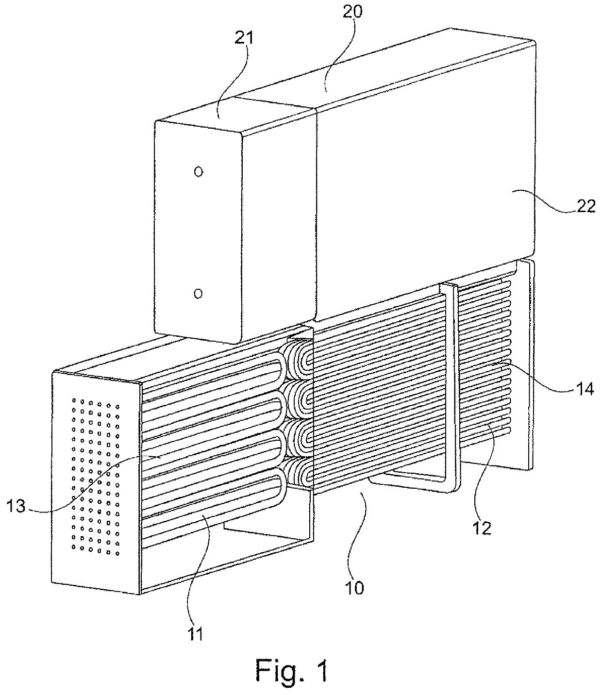 Heat exchanger unit and thermotechnical system