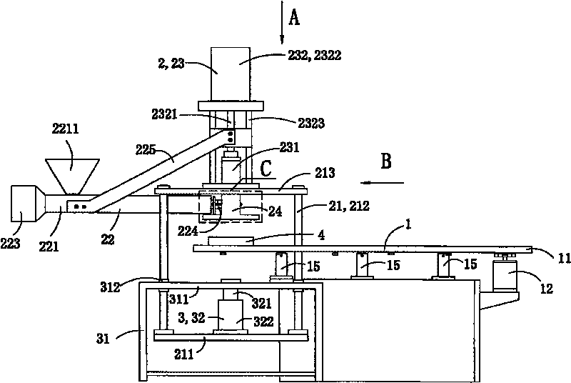 Horizontal disc plastic injection forming machine