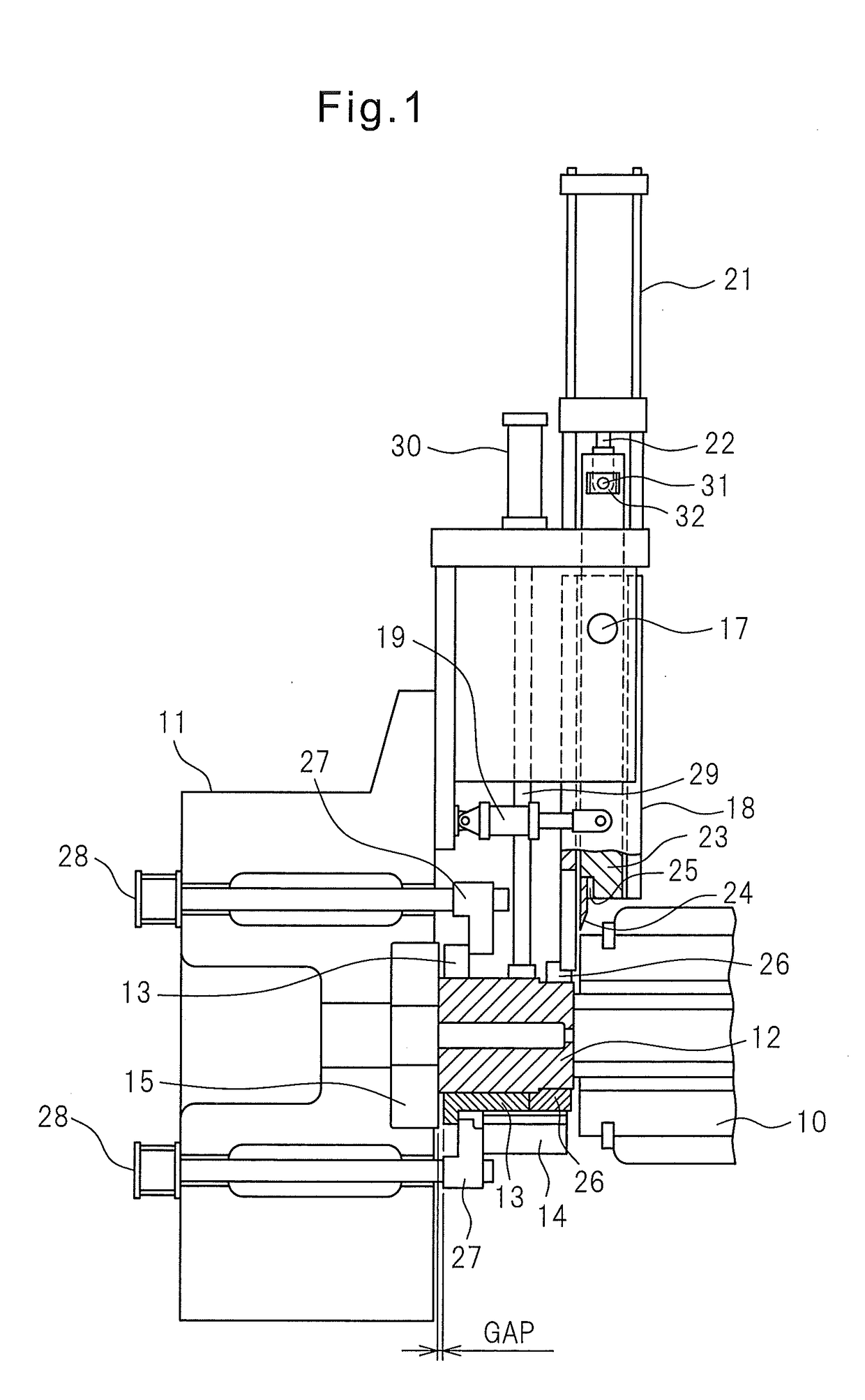 Shear system of extrusion press