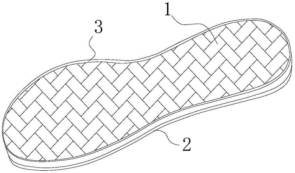 A kind of natural coir fiber sole and its preparation method and shoes with the sole