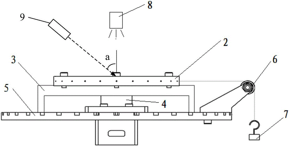 Frictional resistance calibrating device aiming at liquid crystal coating