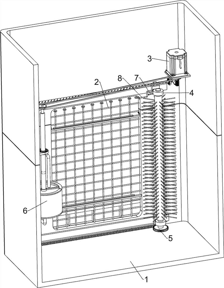 Electrical cabinet capable of automatically cleaning dust screen