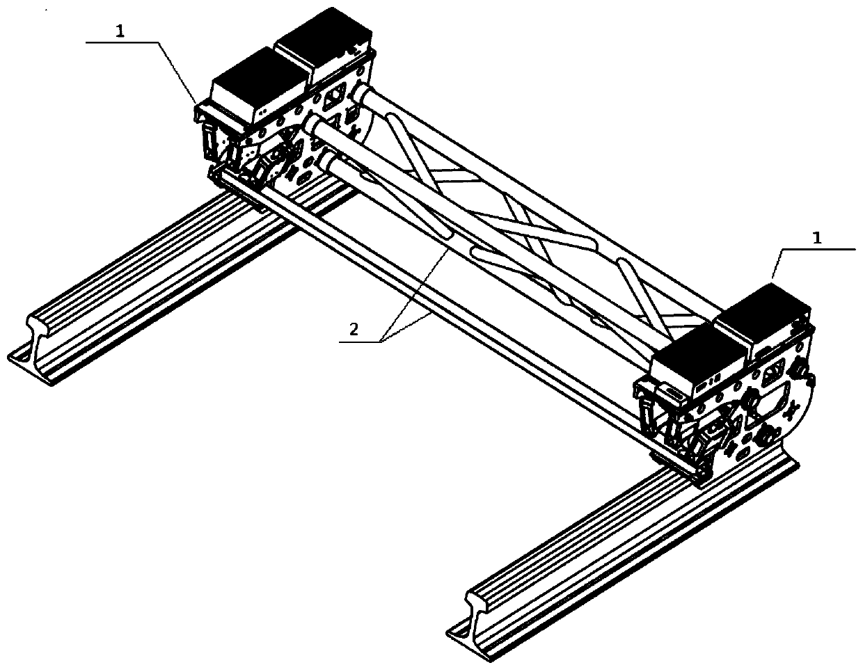 Use method of portable modular self-correcting rail three-dimensional detection system