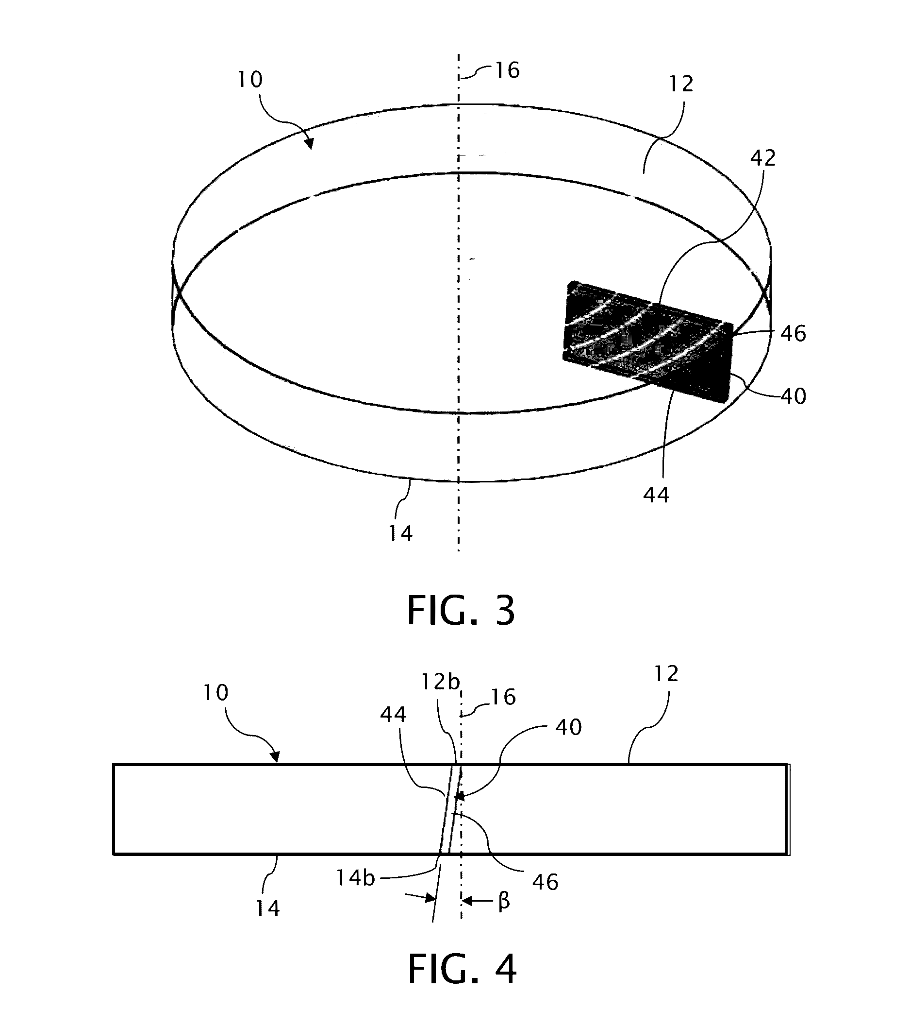 Skewed sectional measurement of striated glass