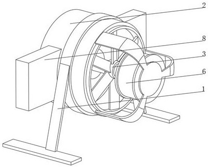 Smoke dust discharge fan device