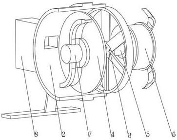 Smoke dust discharge fan device