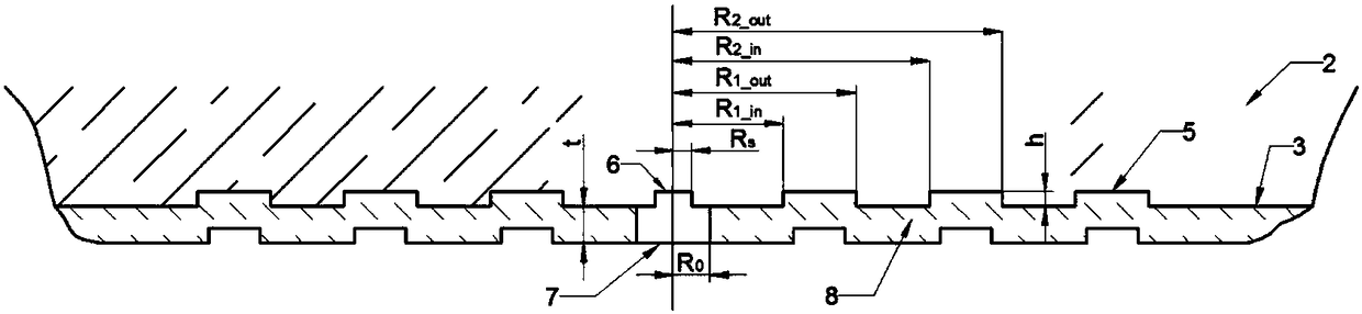 Transmission-enhanced nanometer annular near-field optical probe and preparation method thereof