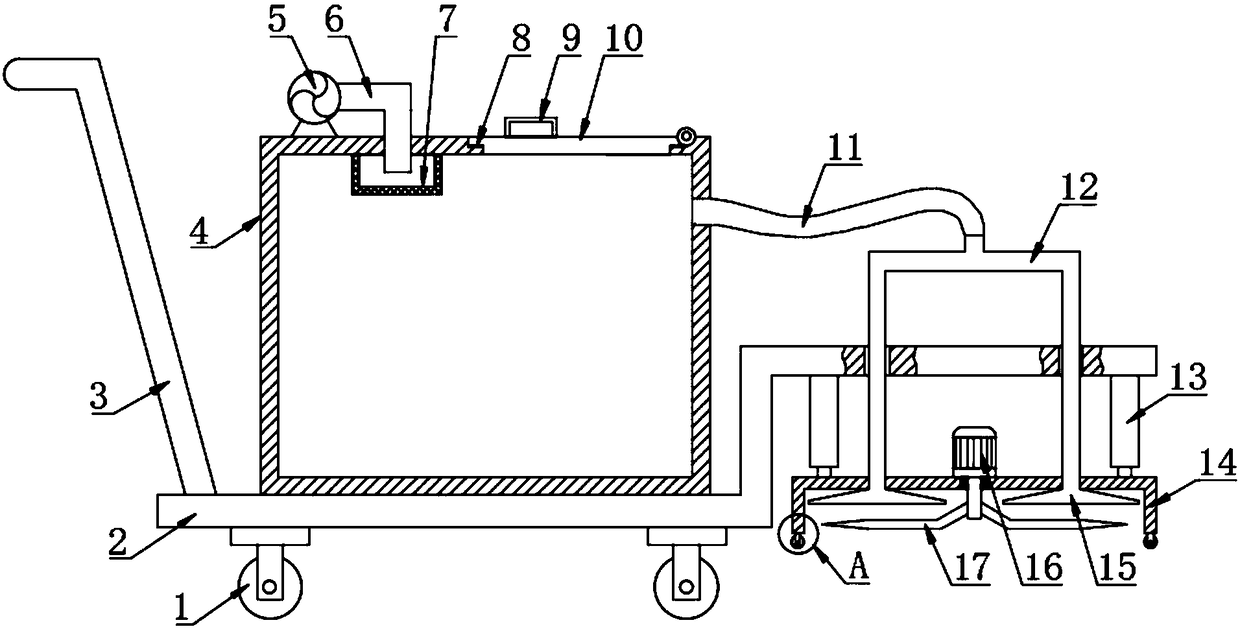 Liftable garden weeding device