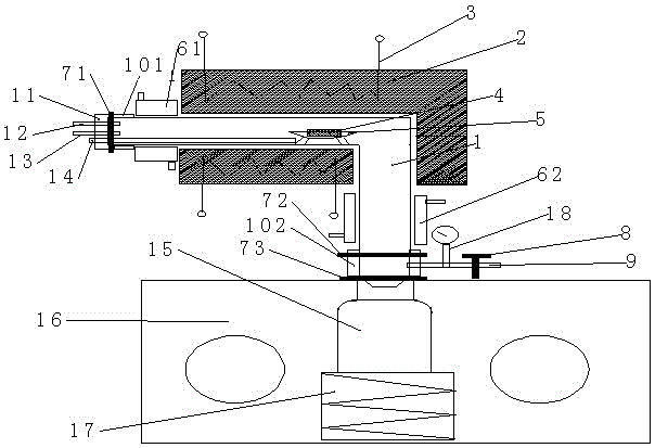 High-temperature corrosion-resistant vacuum synthesizing furnace and process method thereof