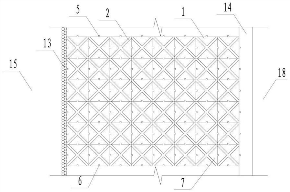 Slope protection building block, ecological slope protection suitable for rain source type river channel and construction method thereof