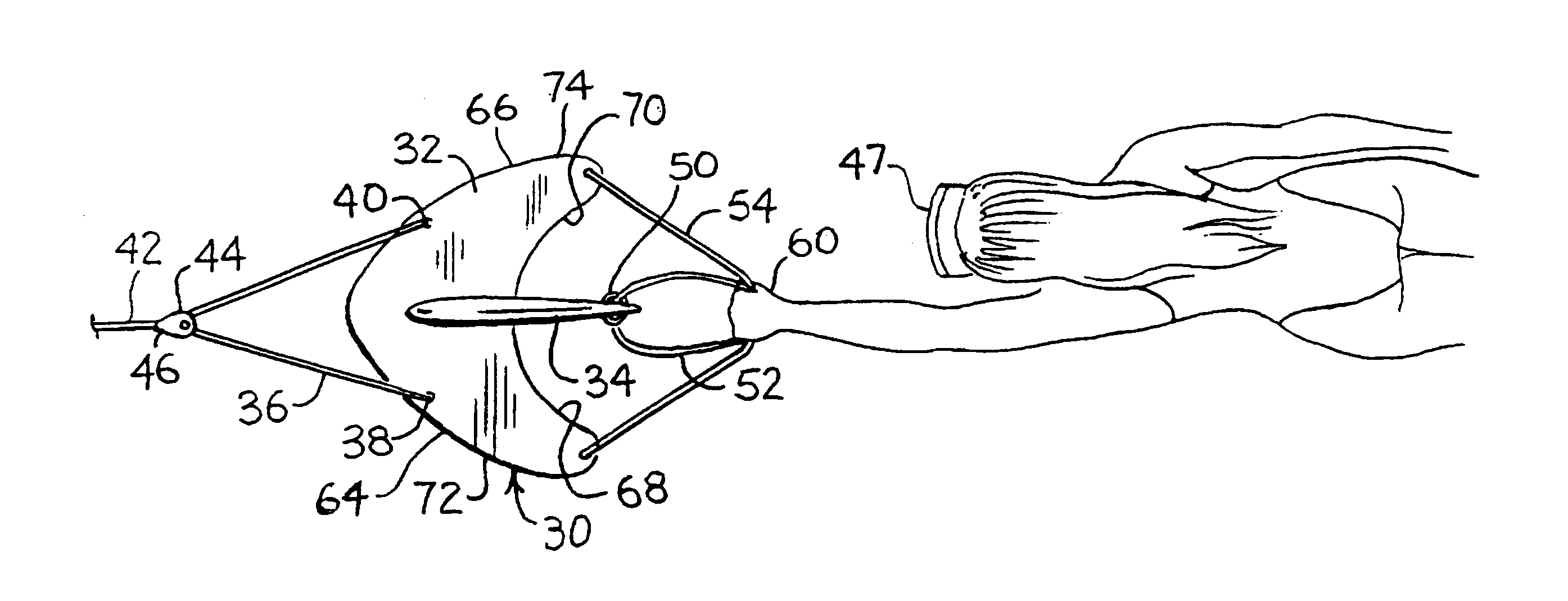 Underwater maneuvering device