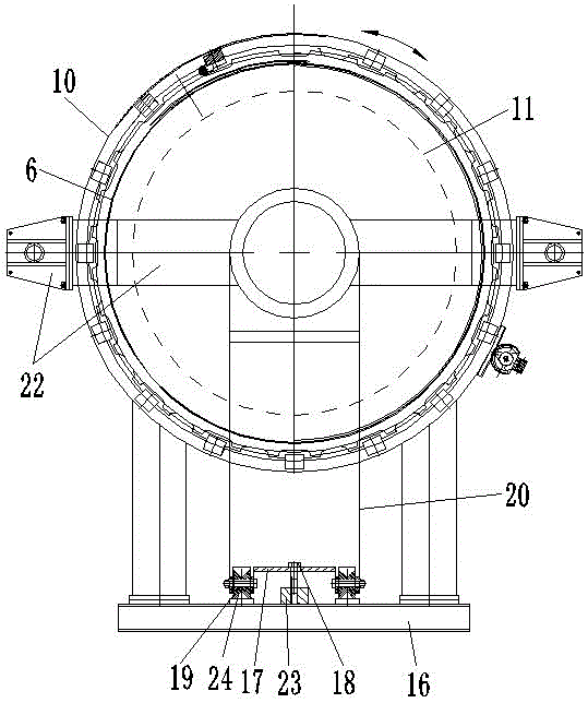 Guiding and supporting device for quick open door of cleaning machine