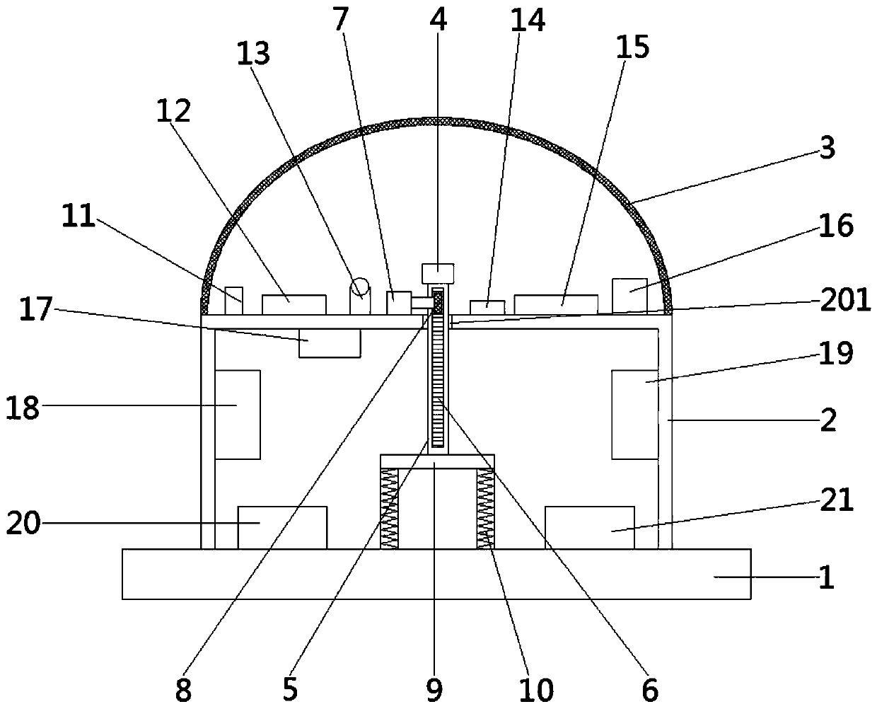 Self-induction cooling type fire sound-light alarm