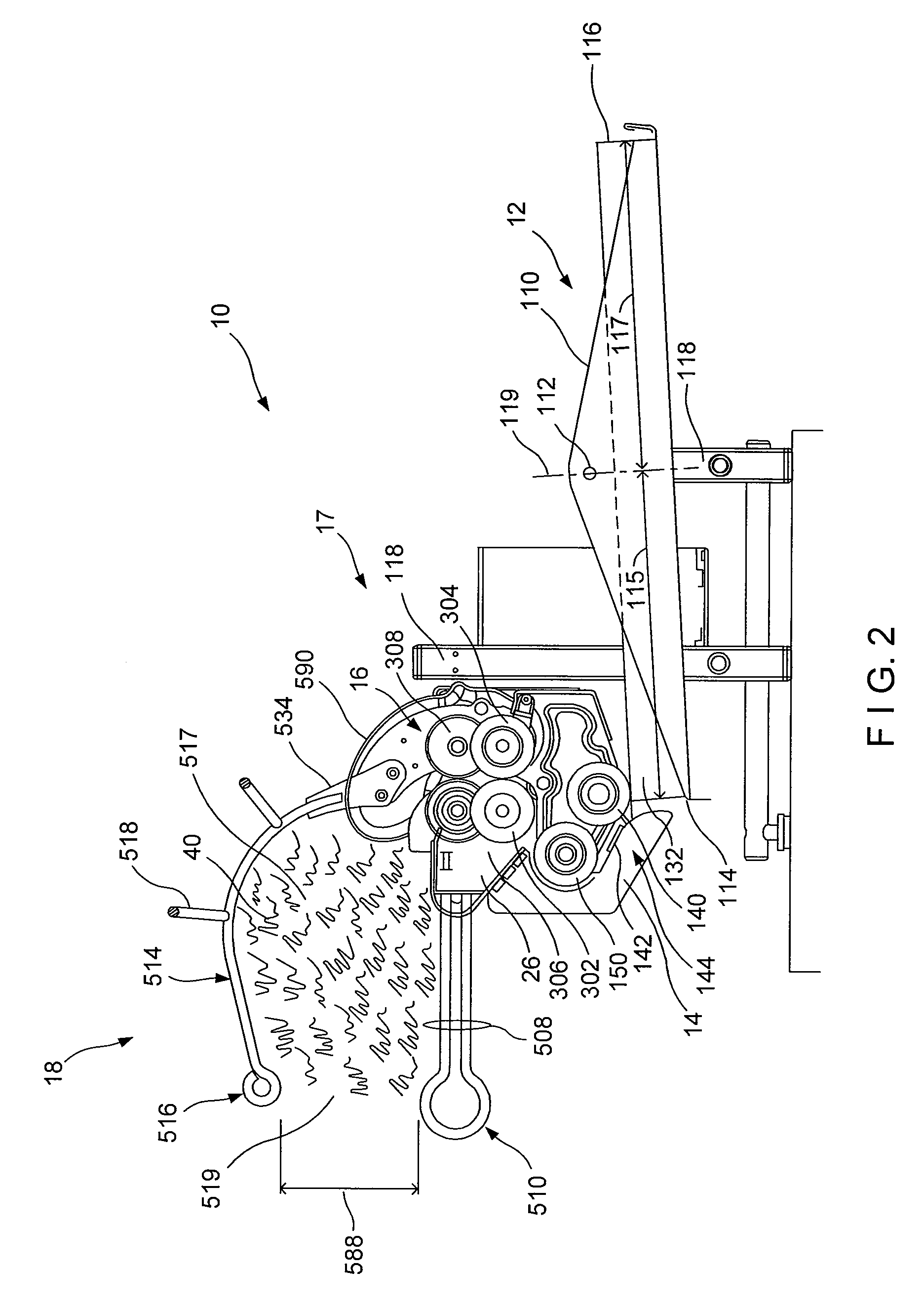 Crumpling mechanism for creating dunnage