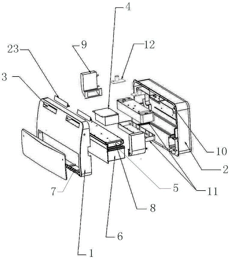 Indoor air circulating, purifying and humidifying device