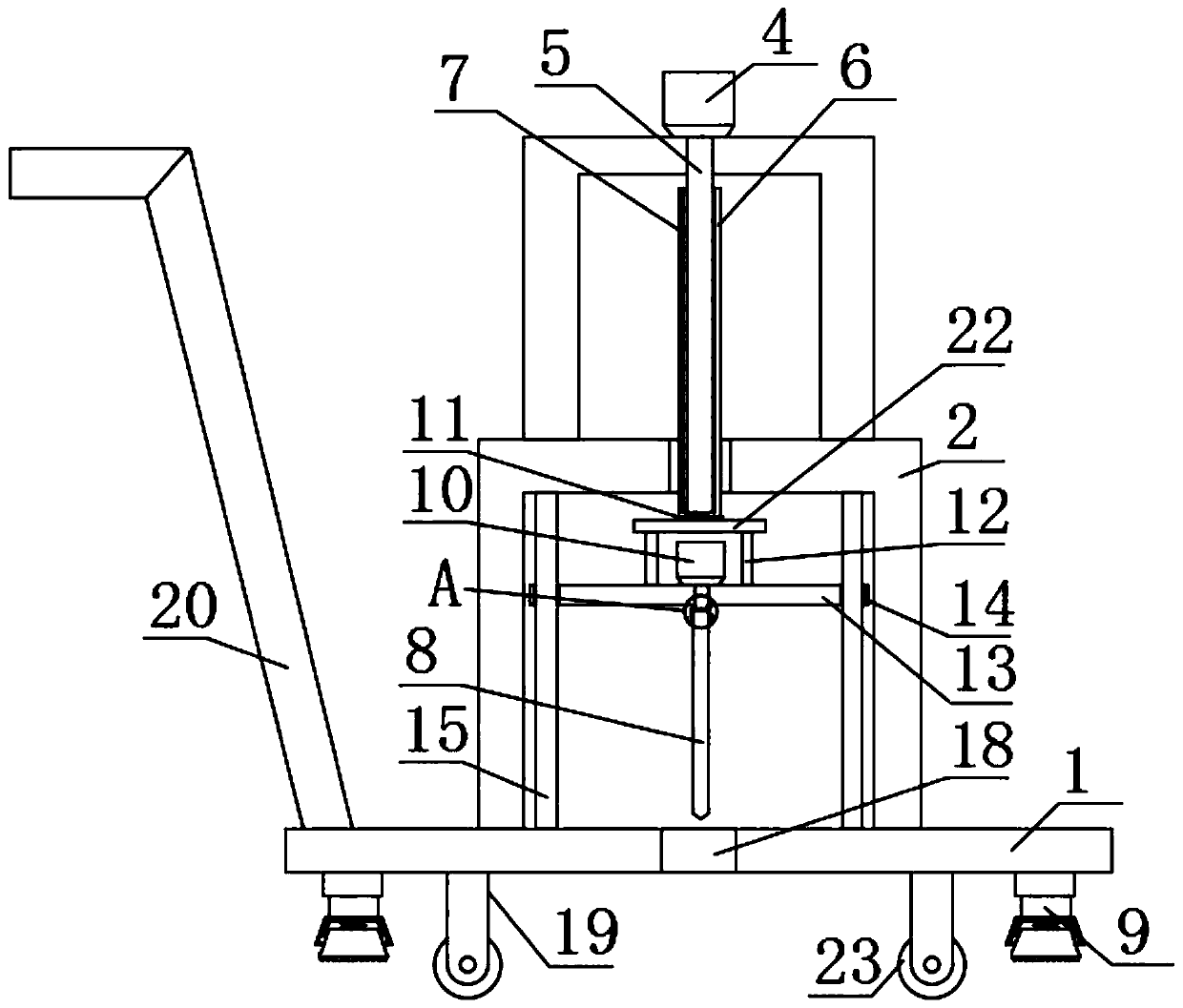 Soil sample taking system for highway engineering and stabilizing mechanism thereof