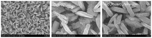 Preparation method for WO3/CuWO4/NiFe LDH ternary composite photoelectrode film