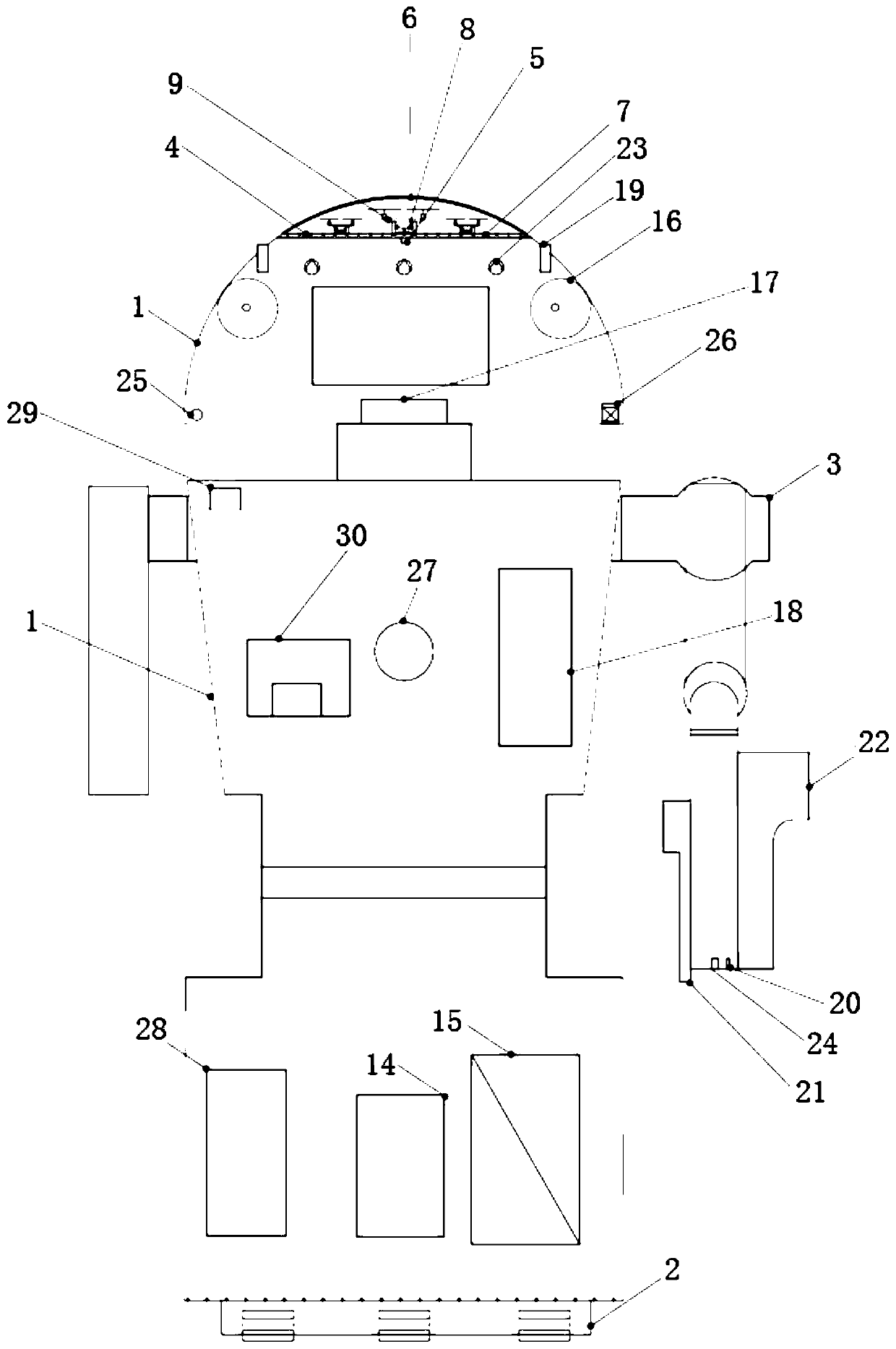 Intelligent robot for railway passenger station and operation method thereof