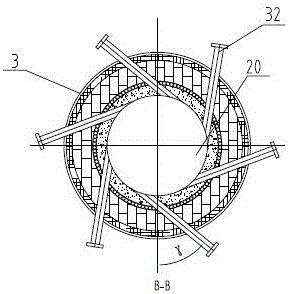 Liquid state deslagging and graded gasifying reaction furnace of constant pressure fixed bed of water cooling wall