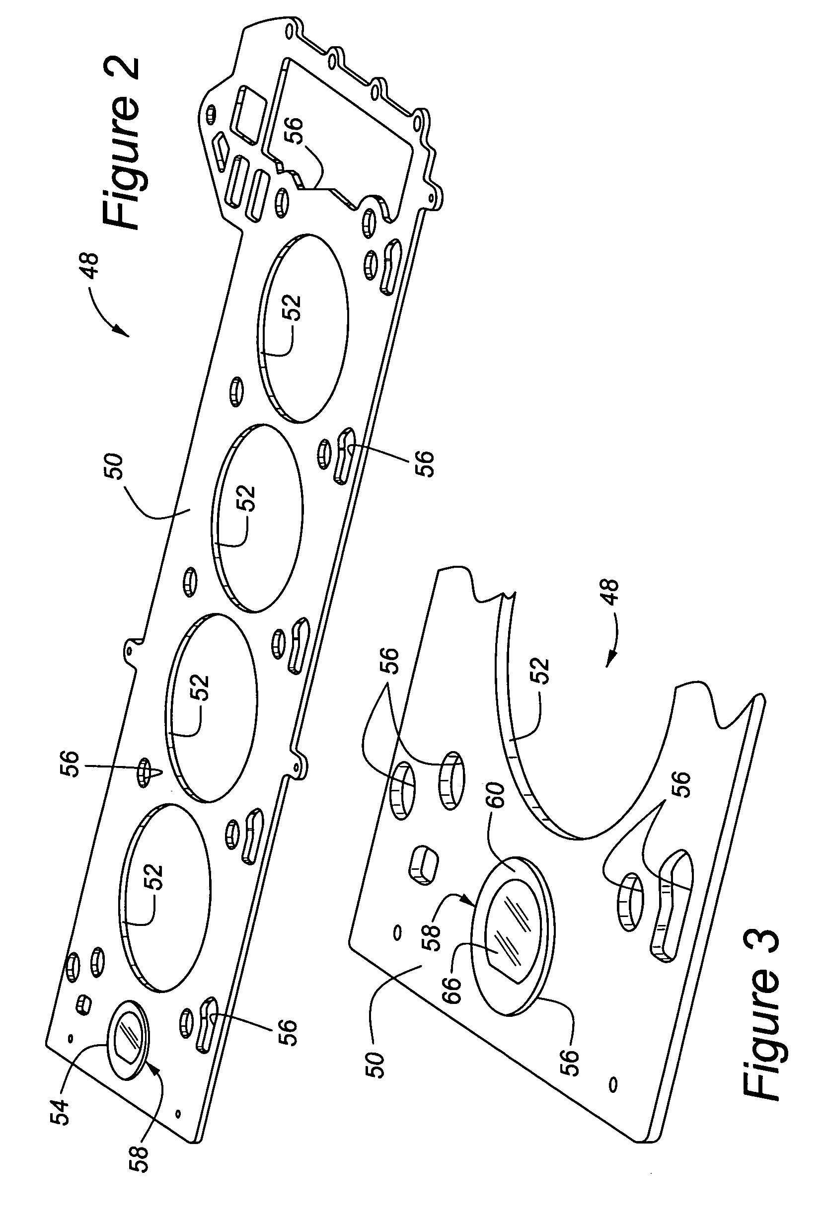 Cylinder head gasket with one-way coolant flow valve