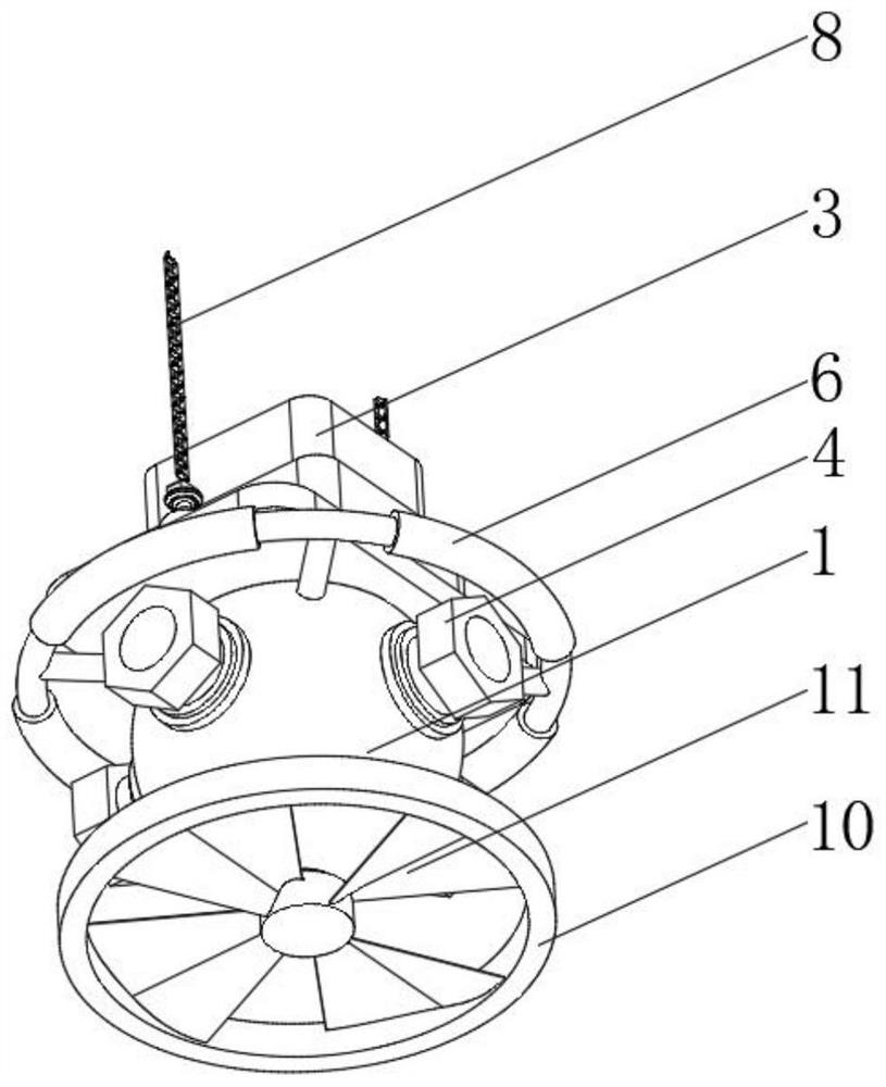 A hanging air filter and deflocculation device for indoor manual fun exercise