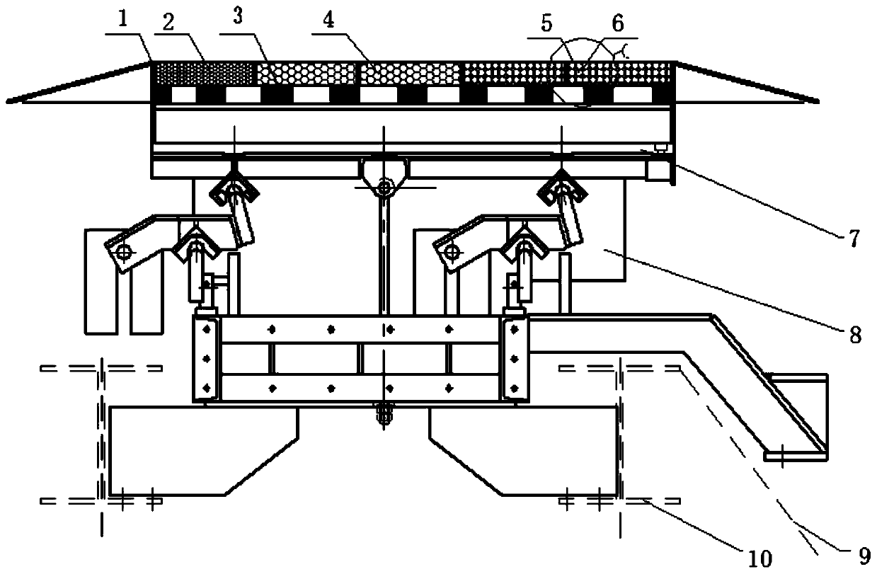 Composite sealing device of steel ball and strong magnet for sintering machine