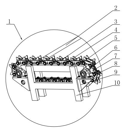 Conveying chain device