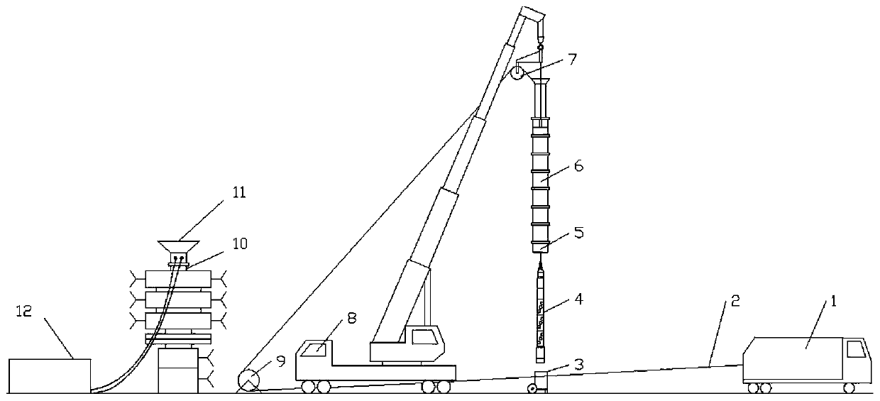 Method for rapidly reloading tool string and wellhead in under-pressure bridge plug and perforation combined work