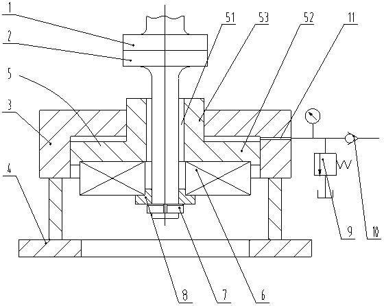 Testing apparatus of axial load loading of gear case and testing method thereof