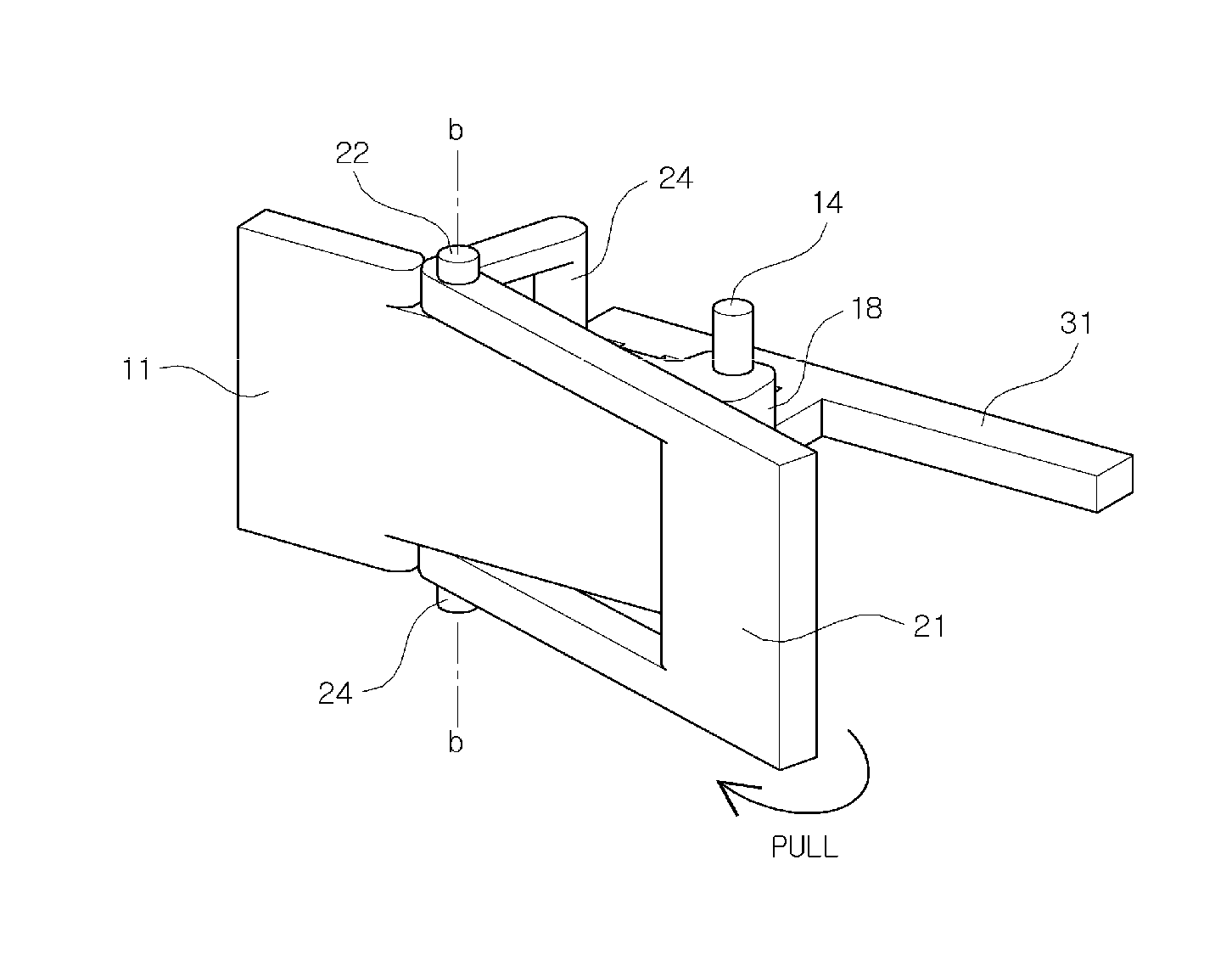 Knob structure of glove box for vehicle