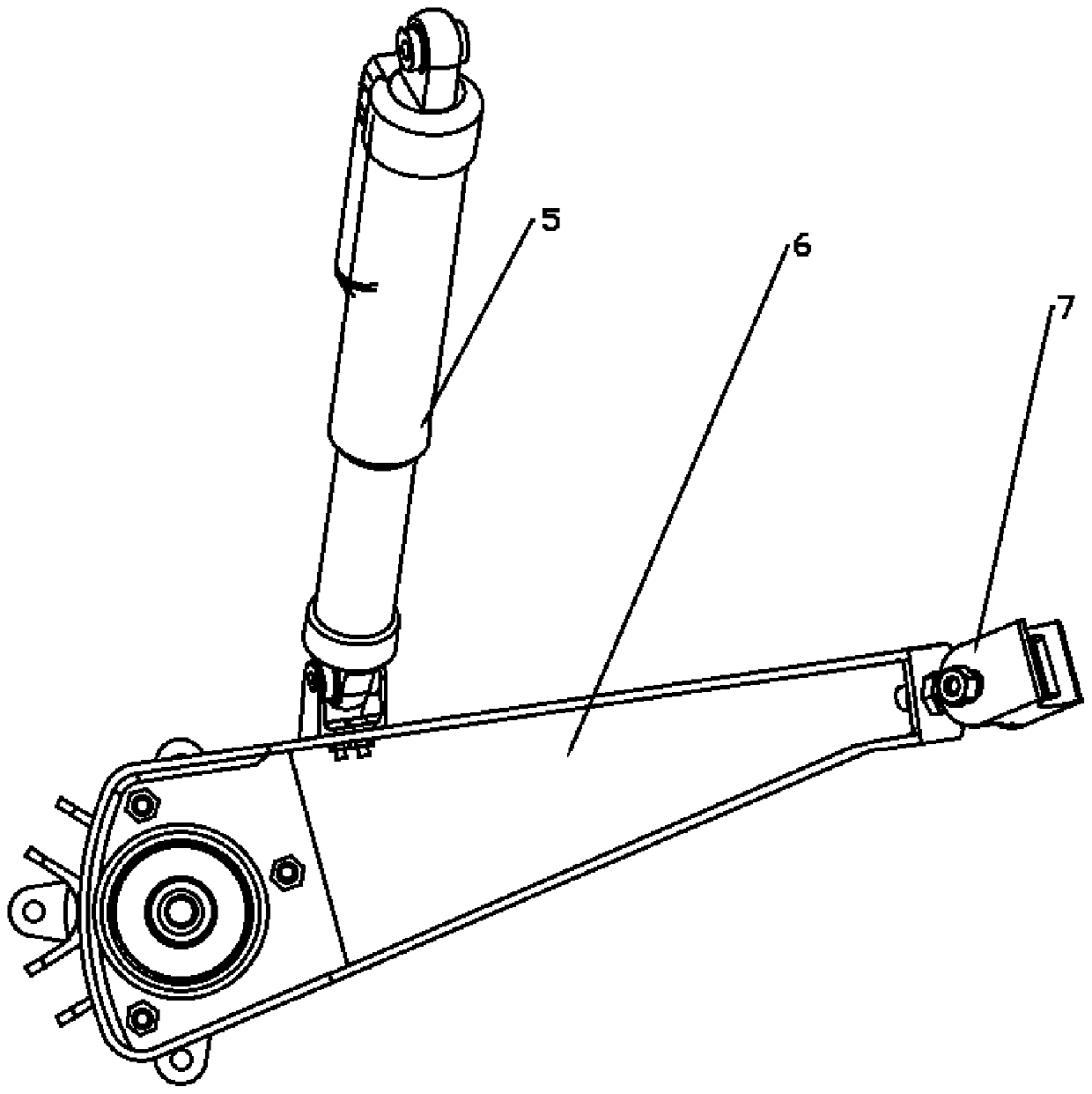 Off-road vehicle composite trailing arm and manufacturing method thereof