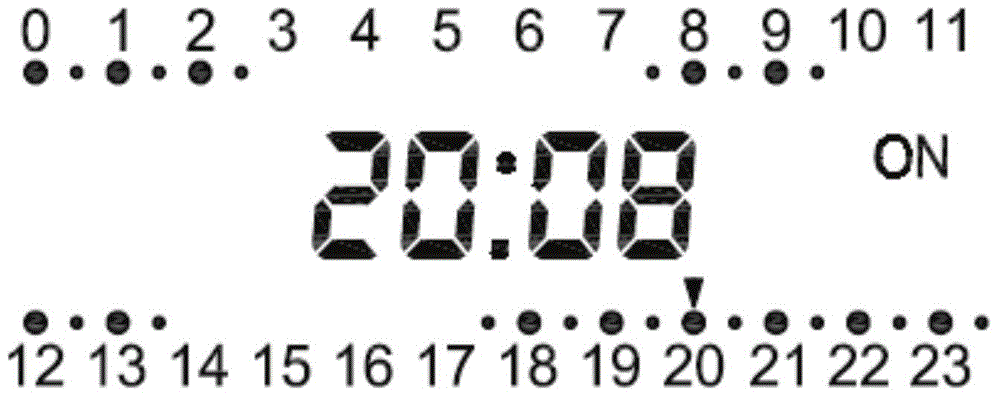 Electronic timing information display screen and timing information displaying method