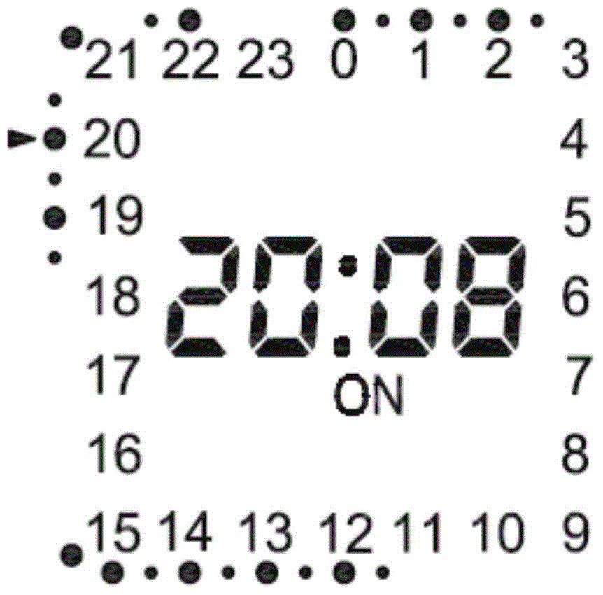 Electronic timing information display screen and timing information displaying method