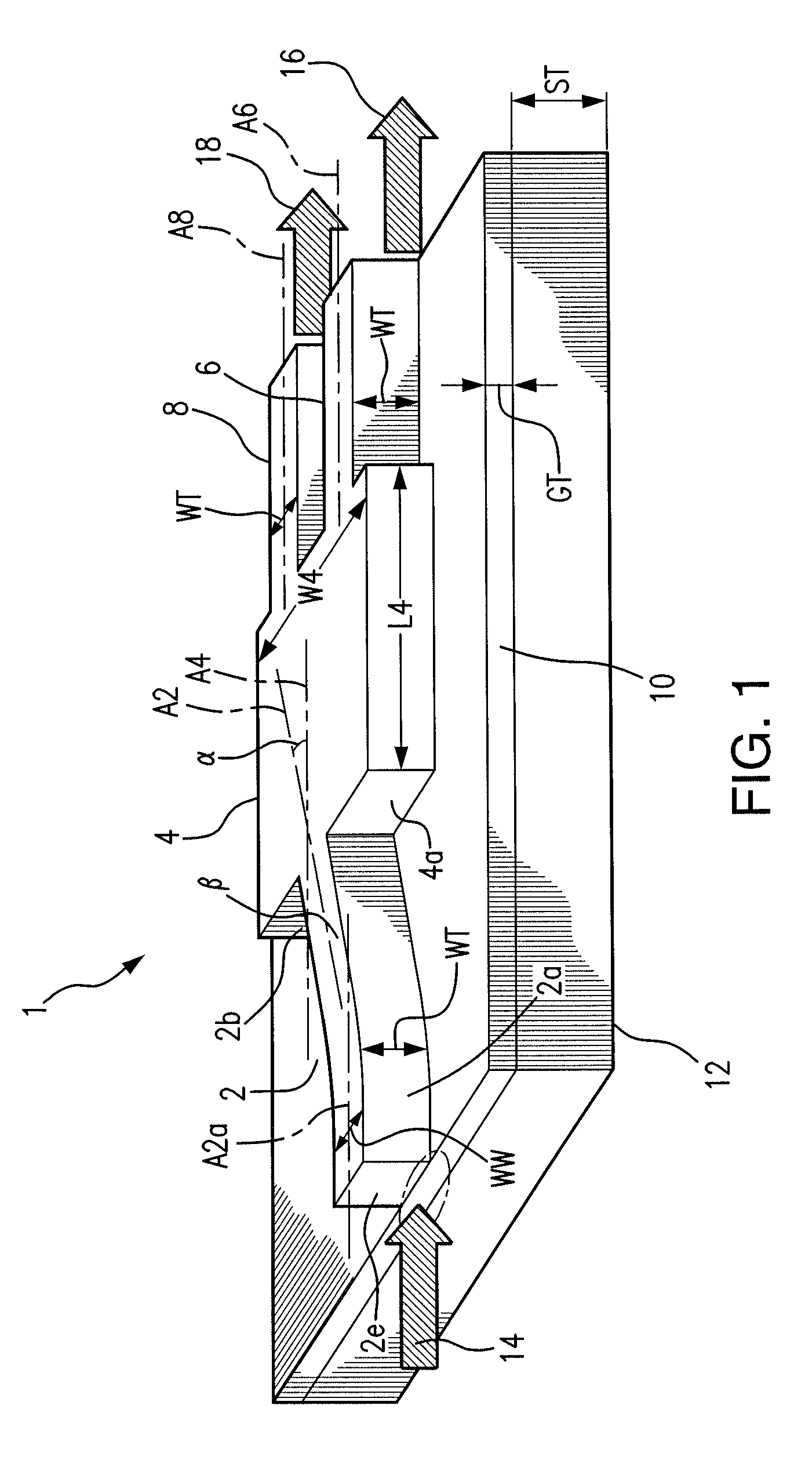 Multi-mode interference splitter/combiner with adjustable splitting ratio