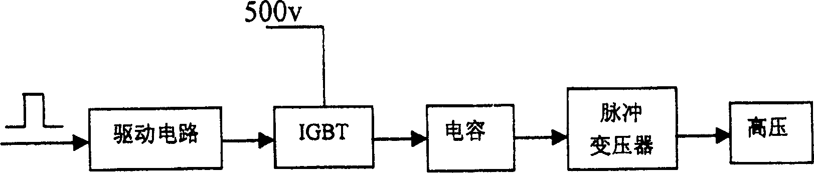 High power microwave power amplifier high-voltage pulse power supply