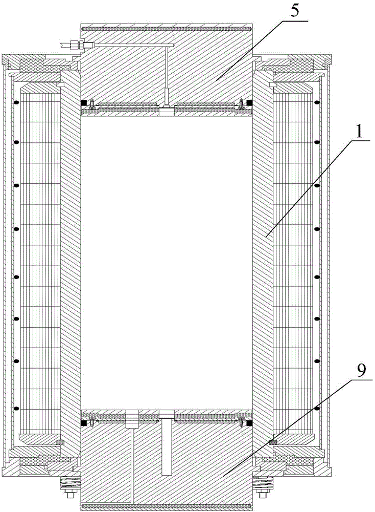 A super-high pressure working cylinder structure of a warm isostatic press