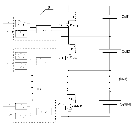 Intelligent balance device of power batteries of electric vehicle