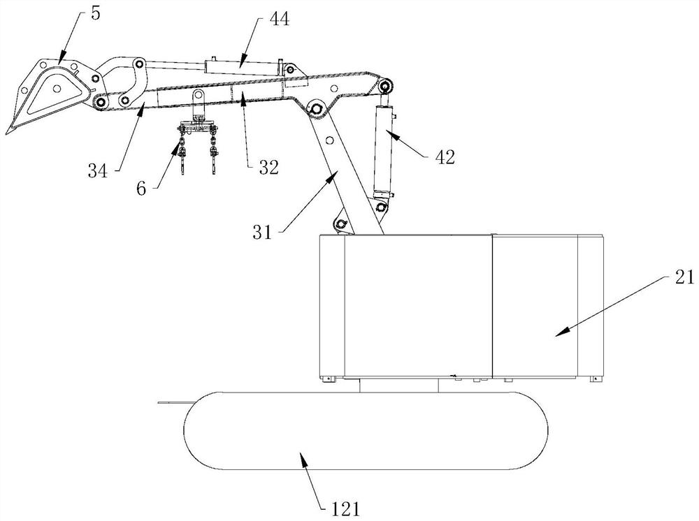 A telescopic crawler support transport vehicle and support transport method