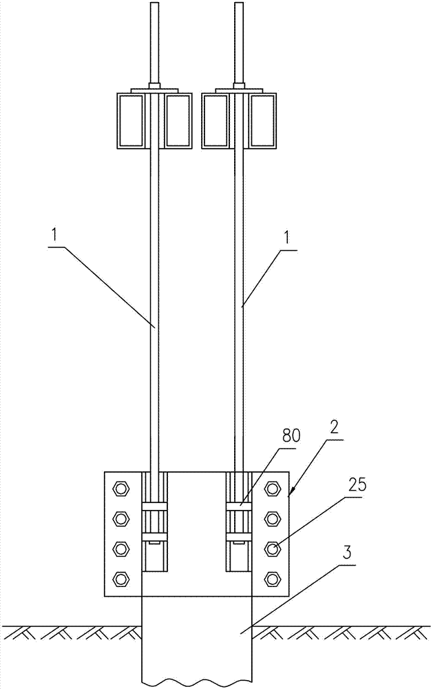 Pipe pile vertical static load testing connection device, and testing system and method using same