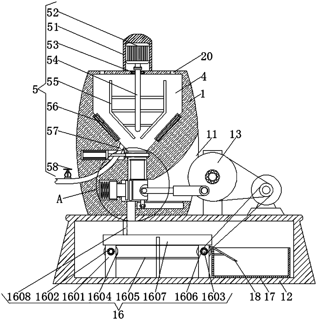 Flattening equipment for zip-top can waste recycling and capable of cleaning away waste liquid